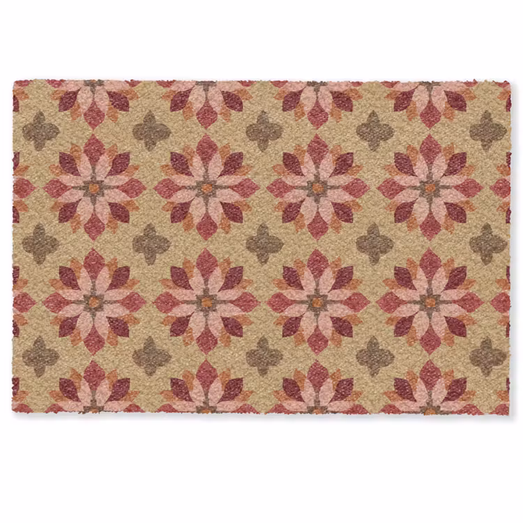 Deurmat - Bloemen - Retro - Groen — 1