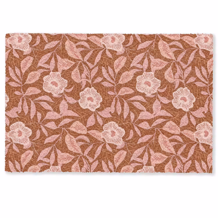 Deurmat - Patroon - Bladeren - Terracotta — 1