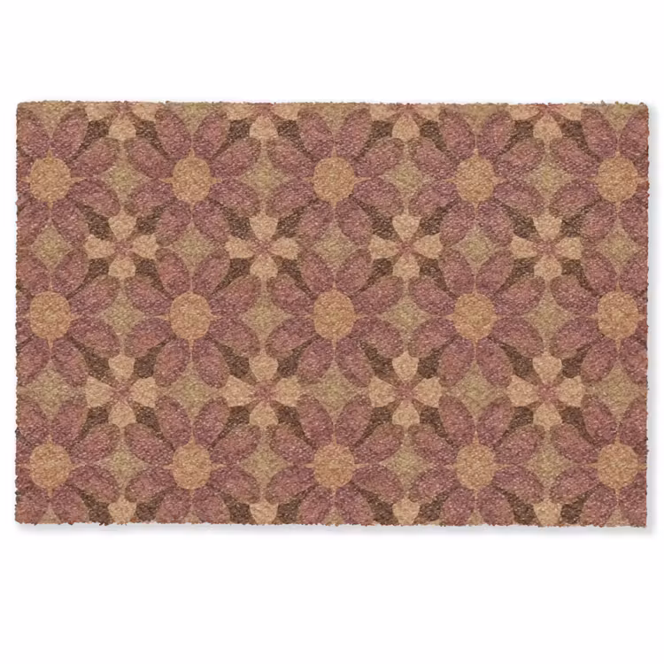 Deurmat - Retro - Bloemen - Bruin — 1