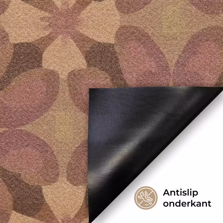 Deurmat - Retro - Bloemen - Bruin — 6