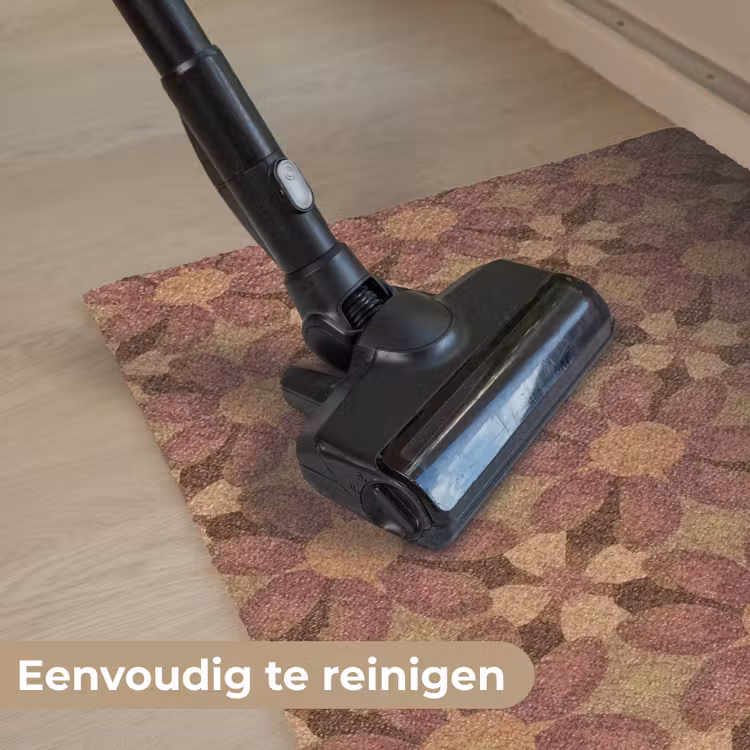 Deurmat - Retro - Bloemen - Bruin — 9