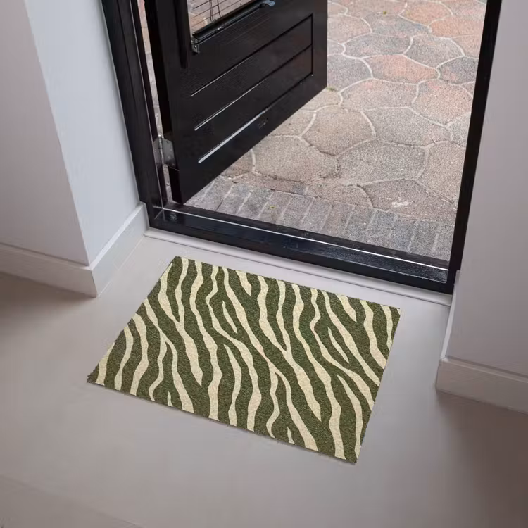 Deurmat - Zebra - Patroon - Groen — 4