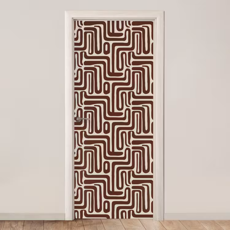 Deursticker - Abstract - Patroon - Bruin — 1