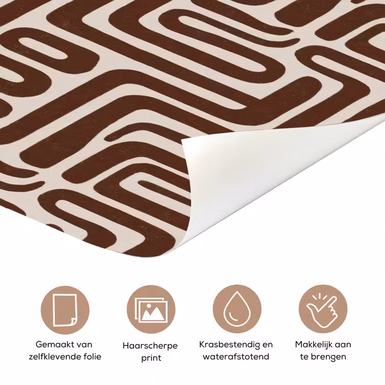 Deursticker - Abstract - Patroon - Bruin — 3