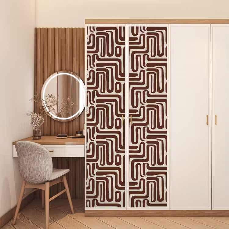 Deursticker - Abstract - Patroon - Bruin — 5