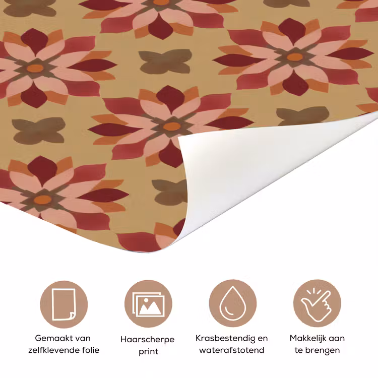 Deursticker - Bloemen - Retro - Groen — 3