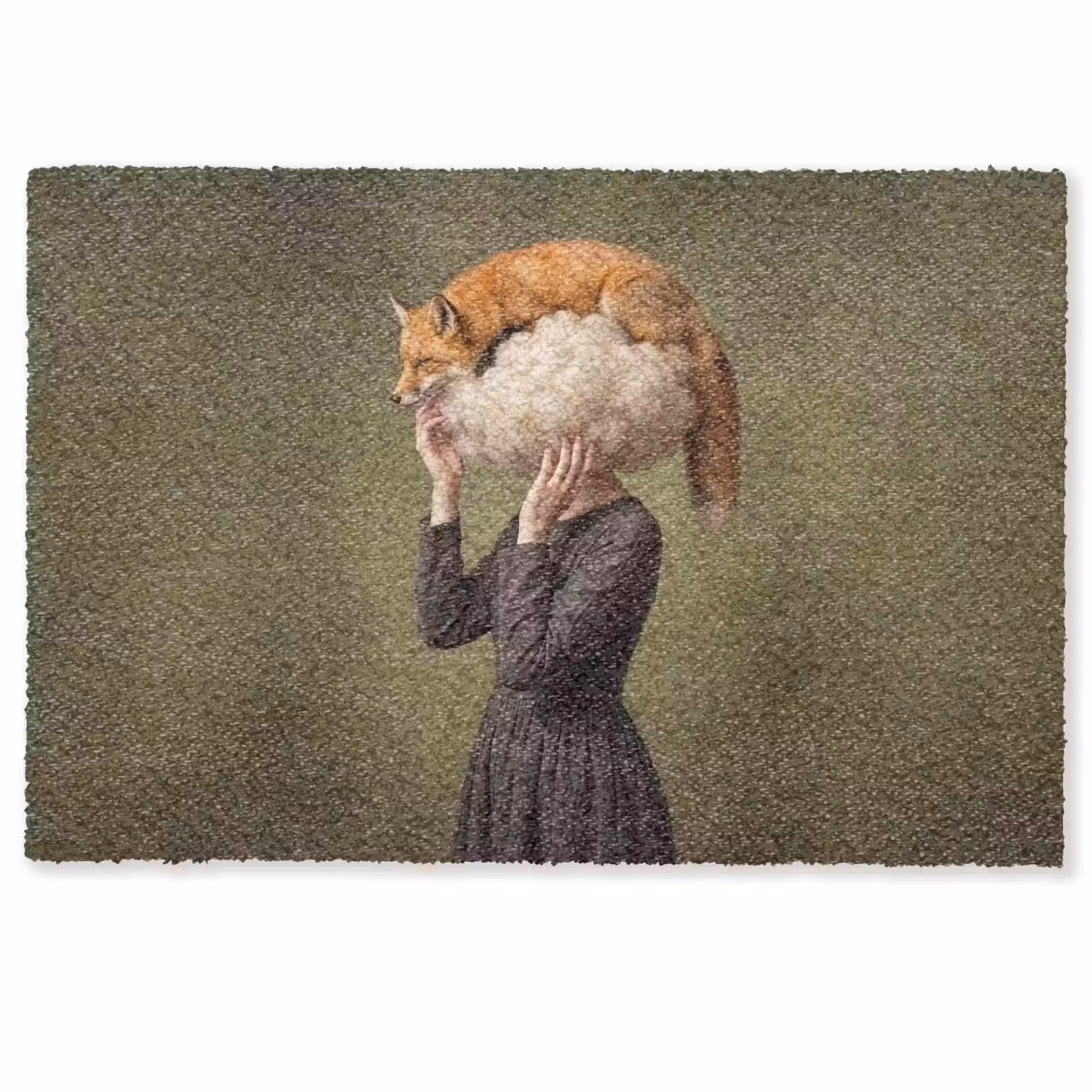 Deurmat - Vos - Surrealistisch - Groen — 1