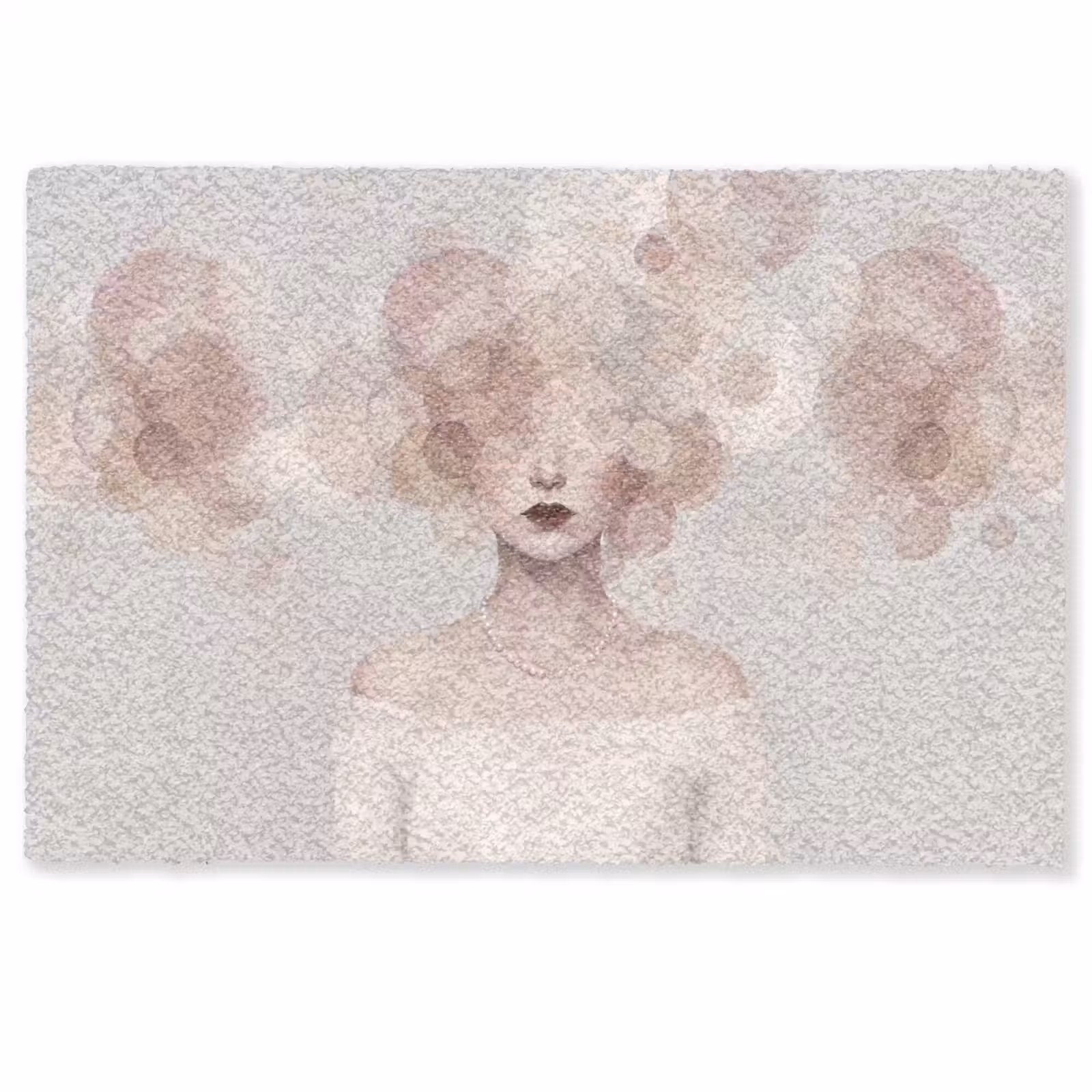 Deurmat - Vrouw - Cirkels - Beige — 1