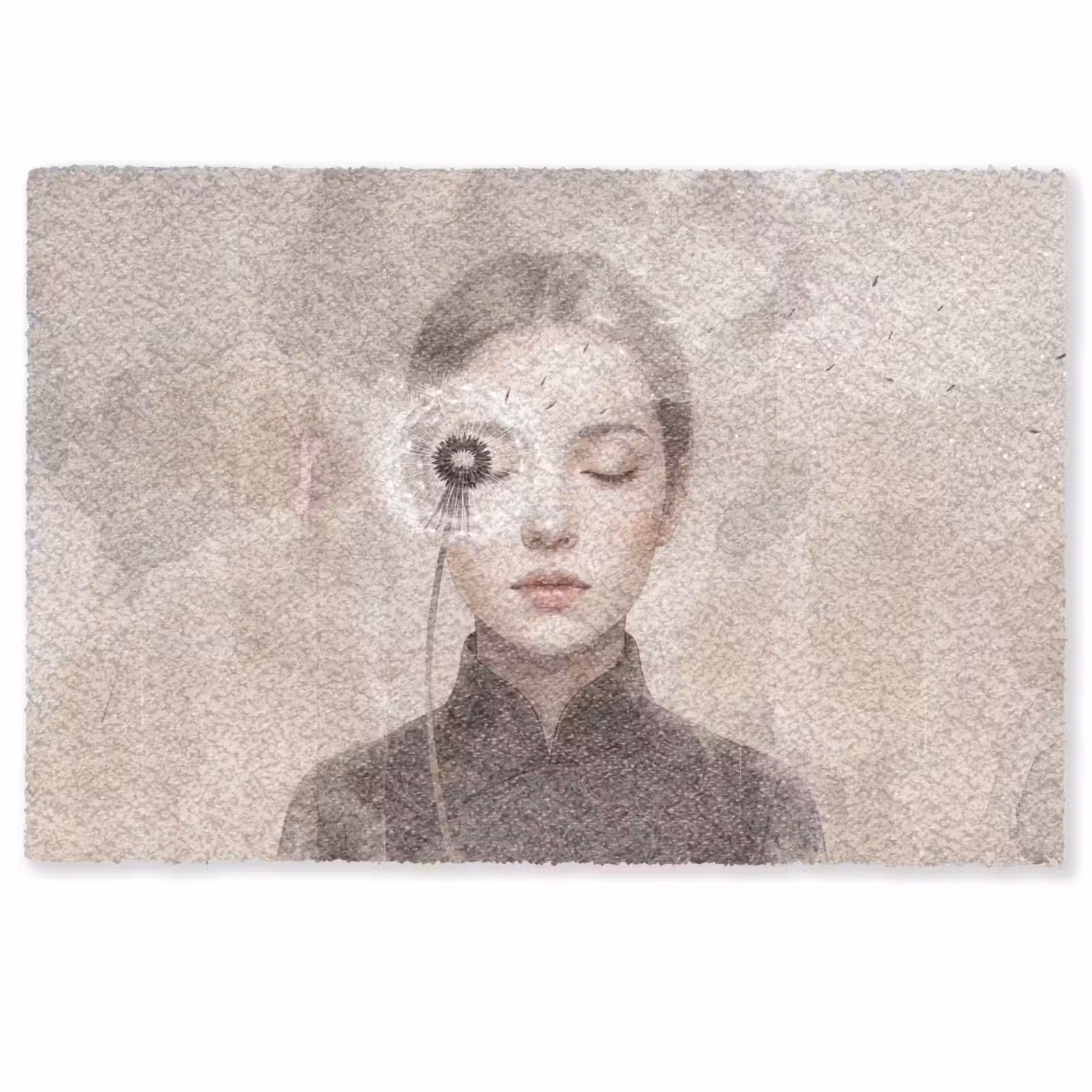 Deurmat - Vrouw - Sereen - Grijs — 1