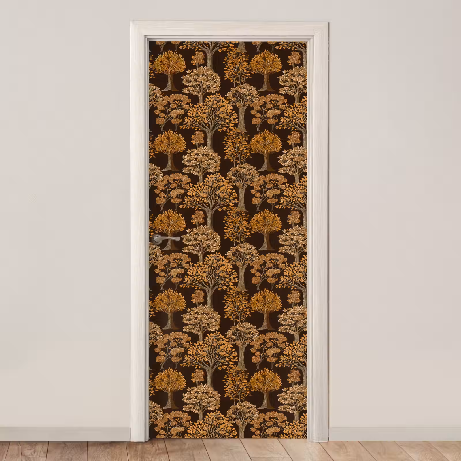 Deursticker - Bomen - Patroon - Bruin — 1