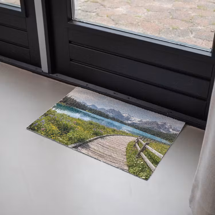 Deurmat - Bergen - Meer - Landschap - Blauw — 2