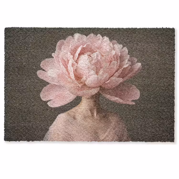 Deurmat - Gezicht - Roos - Roze — 1