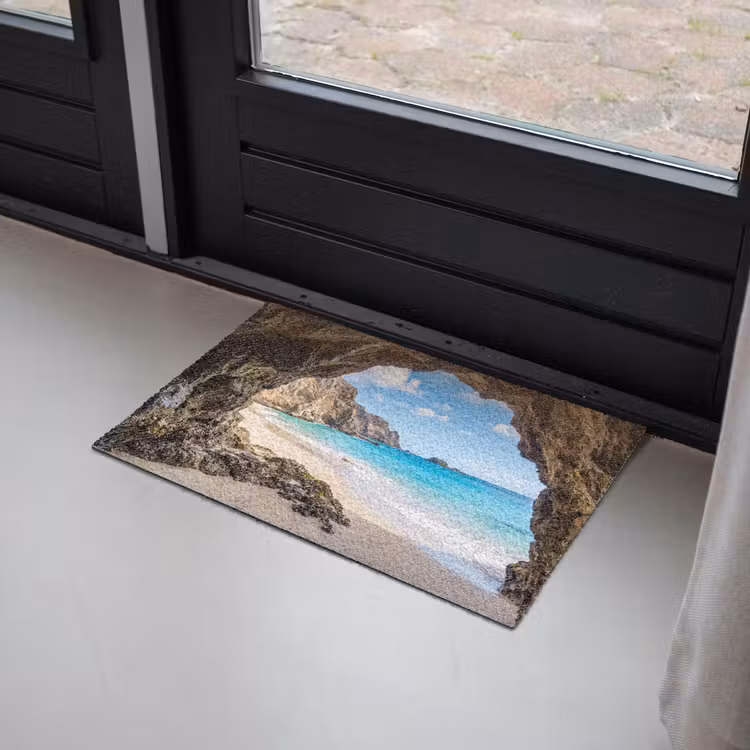 Deurmat - Grot - Strand - Zee - Blauw — 2