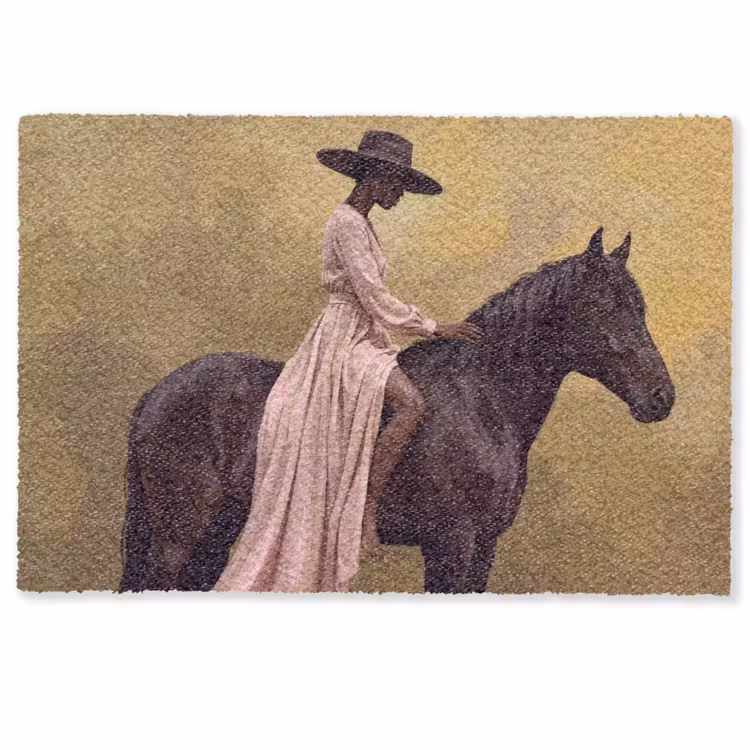 Deurmat - Paard - Klassiek - Oker — 1