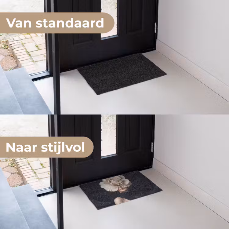 Deurmat - Roos - Tijdloos - Zwart — 3