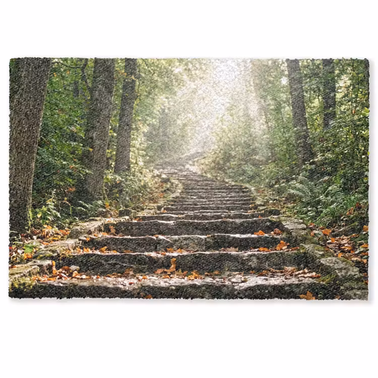 Deurmat - Stenen - Trap - Bos - Natuur — 1