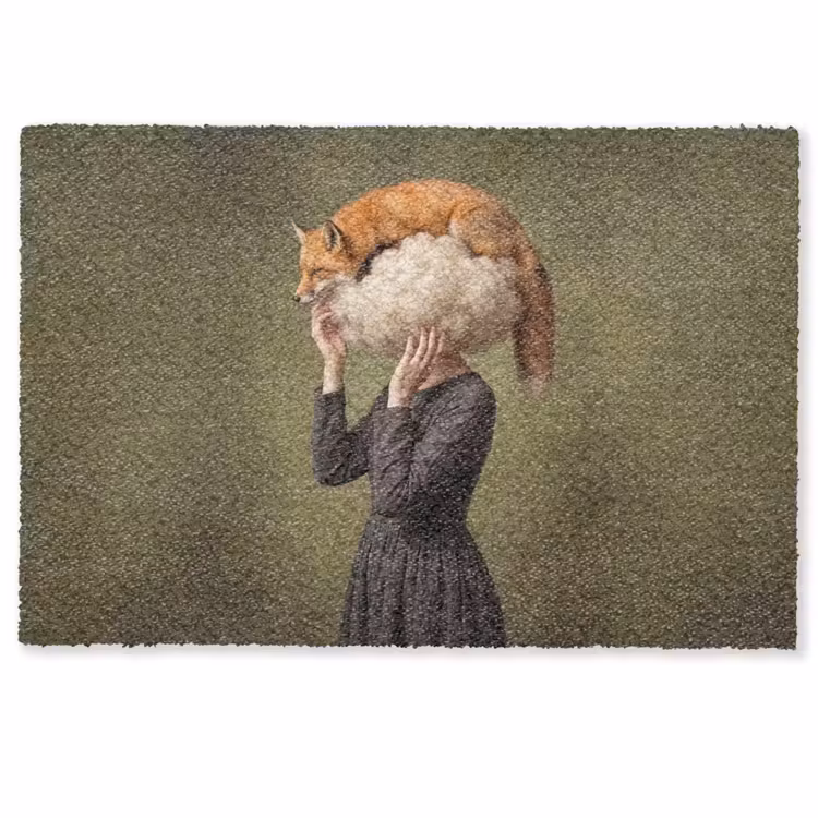 Deurmat - Vos - Surrealistisch - Groen — 1