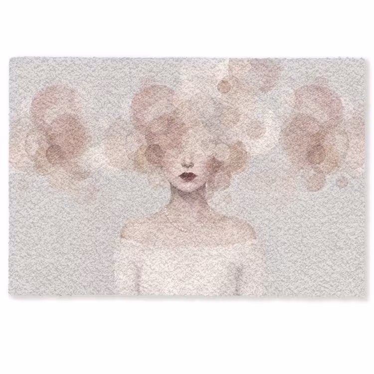 Deurmat - Vrouw - Cirkels - Beige — 1