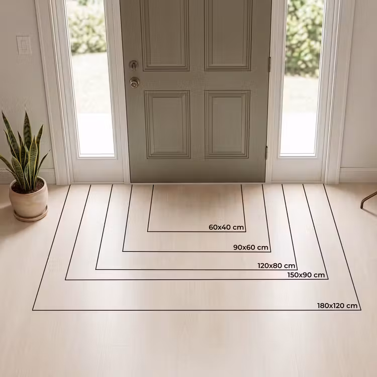 Deurmat - Vrouw - Pioenroos - Wit — 5