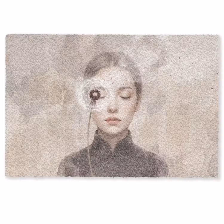 Deurmat - Vrouw - Sereen - Grijs — 1