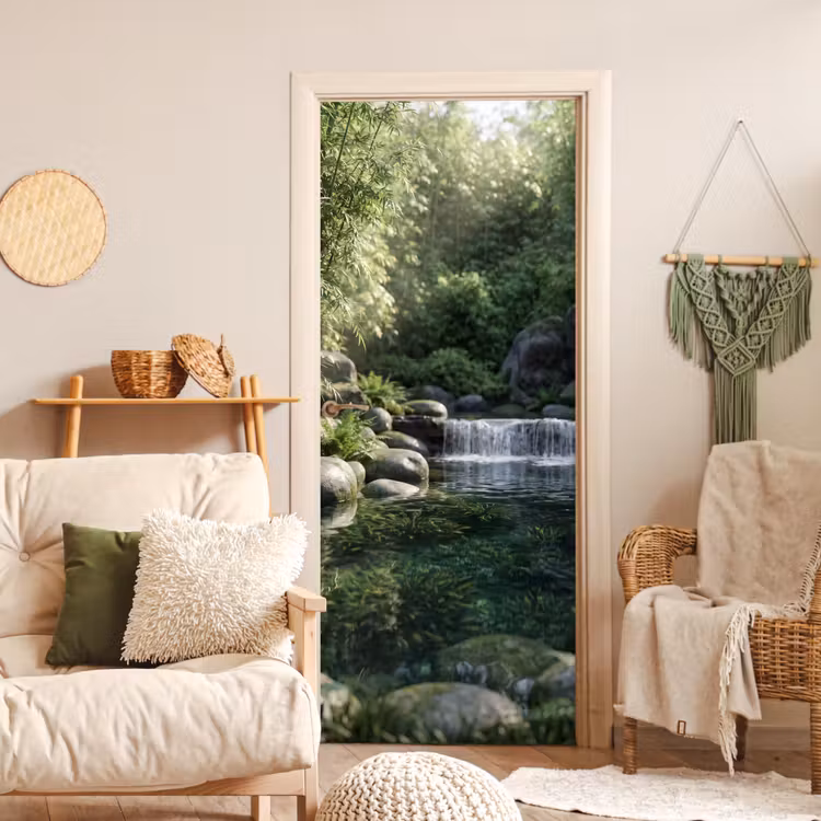 Deursticker - Beek - Waterval - Natuur - Groen — 4