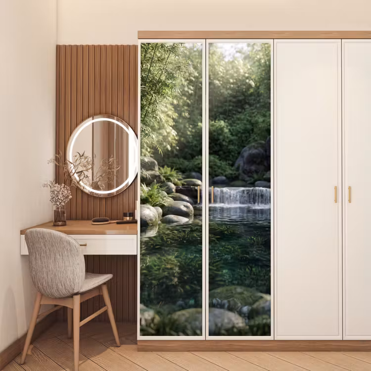 Deursticker - Beek - Waterval - Natuur - Groen — 5