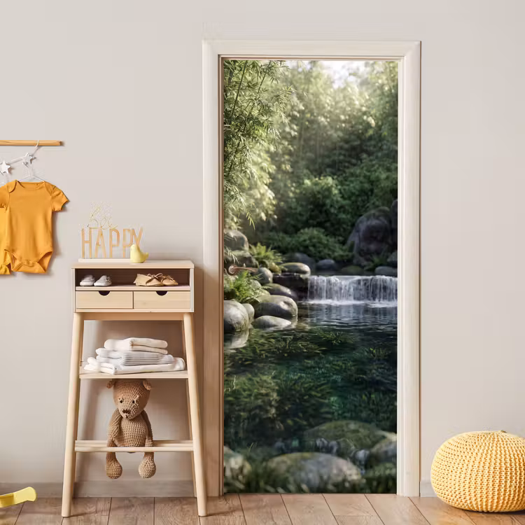 Deursticker - Beek - Waterval - Natuur - Groen — 6
