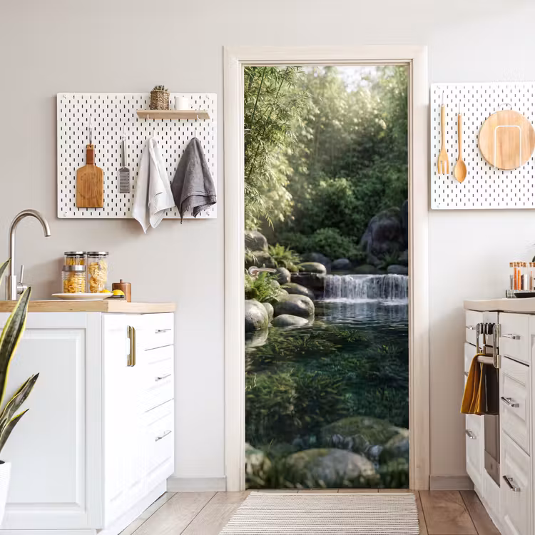 Deursticker - Beek - Waterval - Natuur - Groen — 7