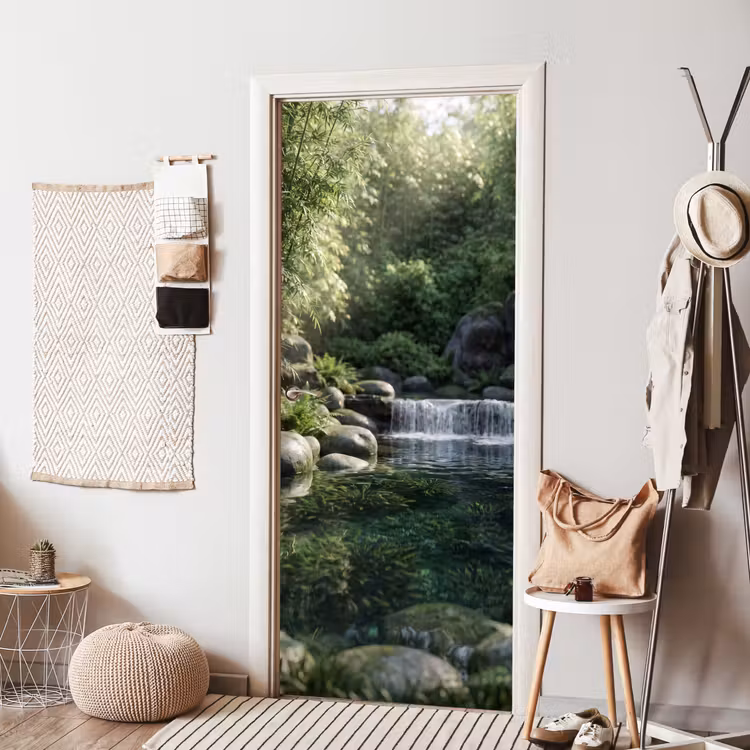Deursticker - Beek - Waterval - Natuur - Groen — 8