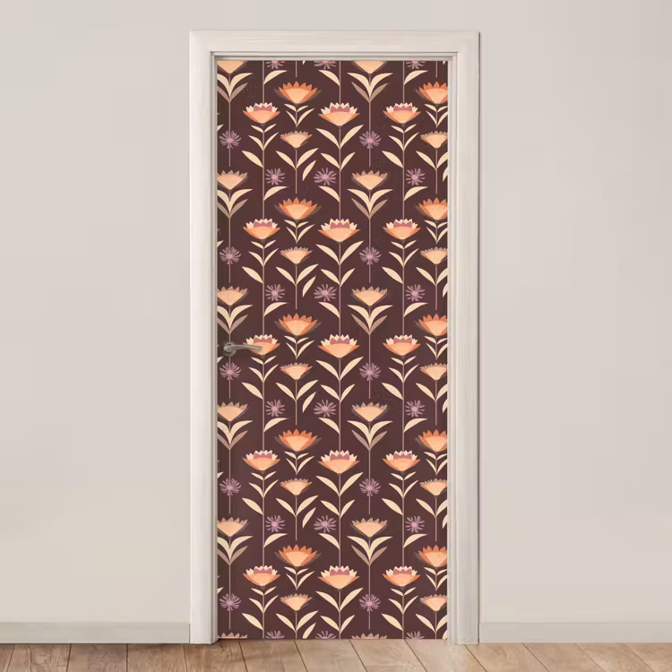 Deursticker - Elegant - Retro - Bruin — 1