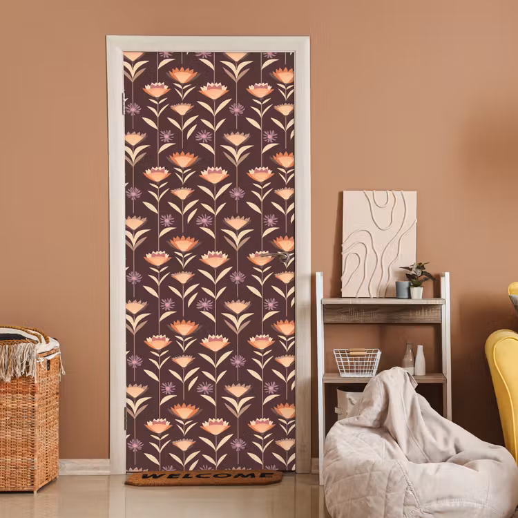 Deursticker - Elegant - Retro - Bruin — 2
