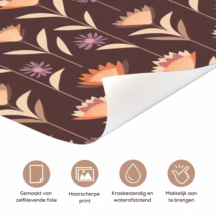 Deursticker - Elegant - Retro - Bruin — 3