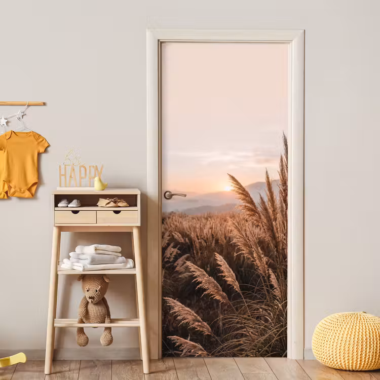 Deursticker - Gras - Veld - Zon - Natuur — 6