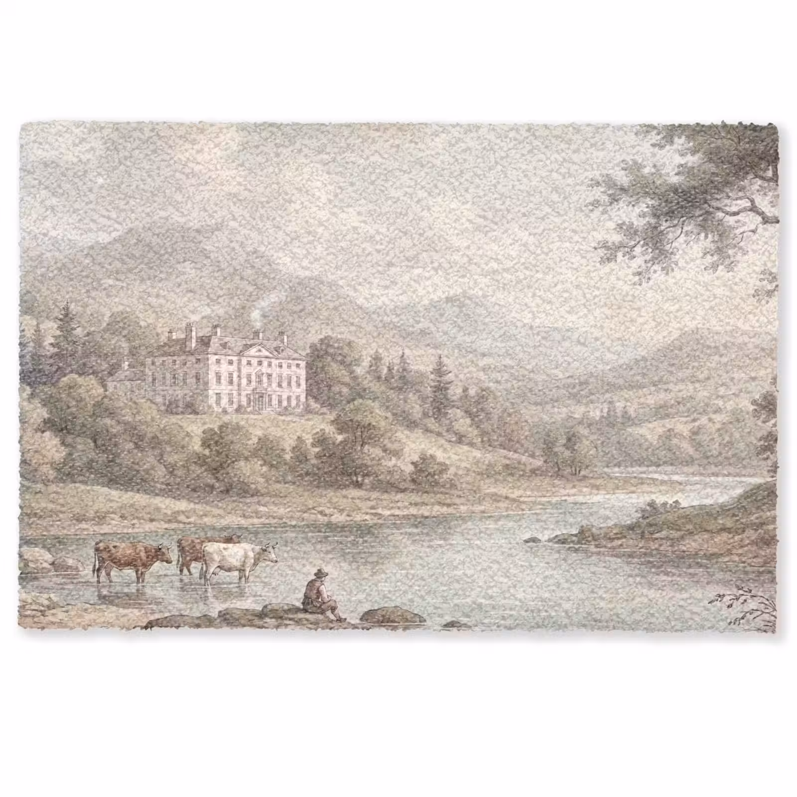 Deurmat - Landhuis - Rivier - Vee — 1