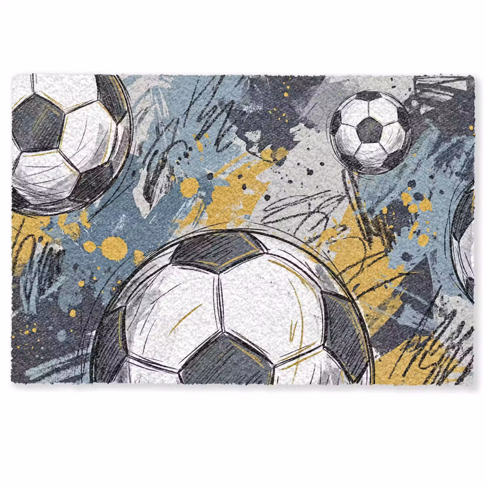 Deurmat - Voetbal - Abstract - Sport - Kleurrijk — 1