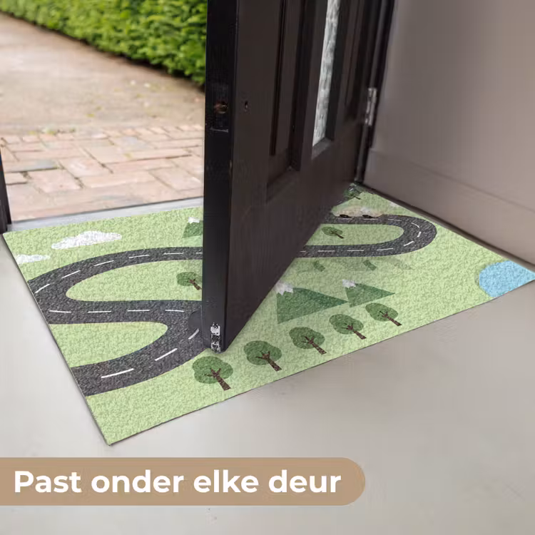 Deurmat - Auto - Bergweg - Natuur - Illustratie — 7