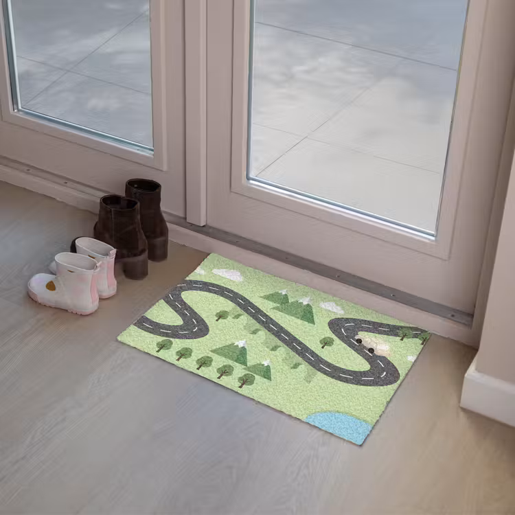 Deurmat - Auto - Bergweg - Natuur - Illustratie — 8