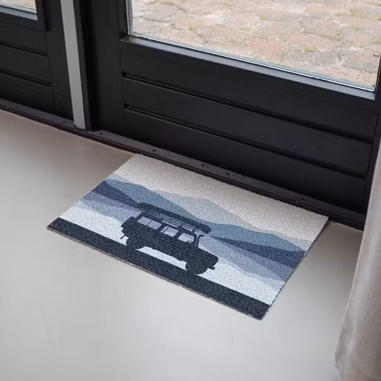 Deurmat - Auto - Meer - Bergen - Blauw — 2