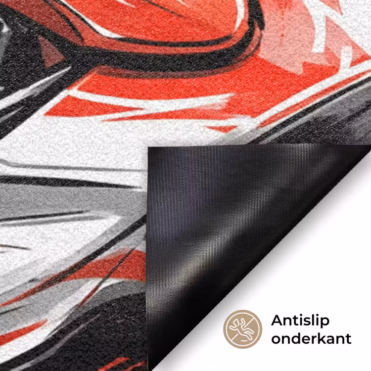 Deurmat - Kart - Coureur - Snelheid - Rood — 6