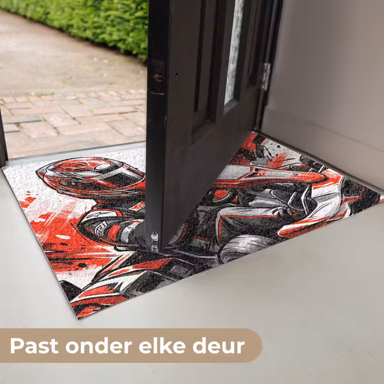 Deurmat - Kart - Coureur - Snelheid - Rood — 7