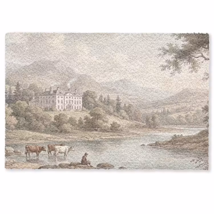 Deurmat - Landhuis - Rivier - Vee — 1