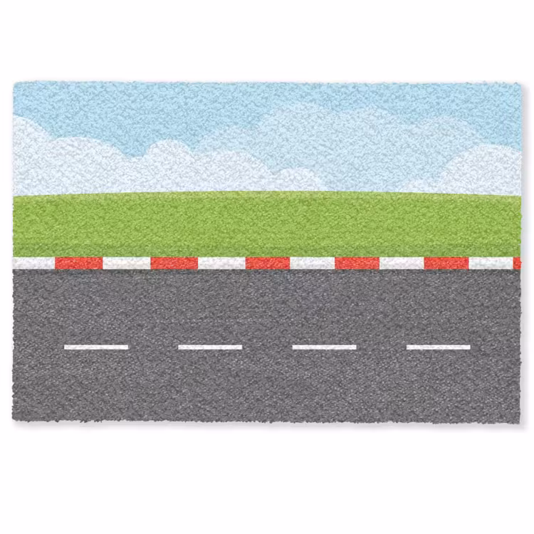 Deurmat - Racebaan - Illustratie - Sport - Kleurrijk — 1