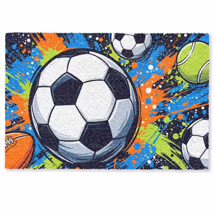 Deurmat - Sport - Ballen - Kleurrijk — 1