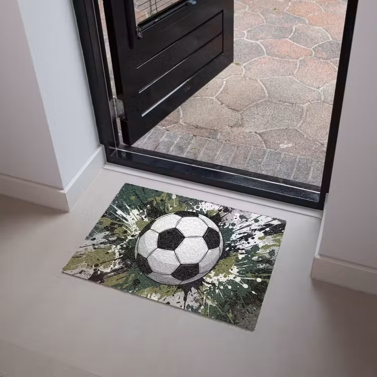 Deurmat - Voetbal - Verf - Spetters - Groen — 4