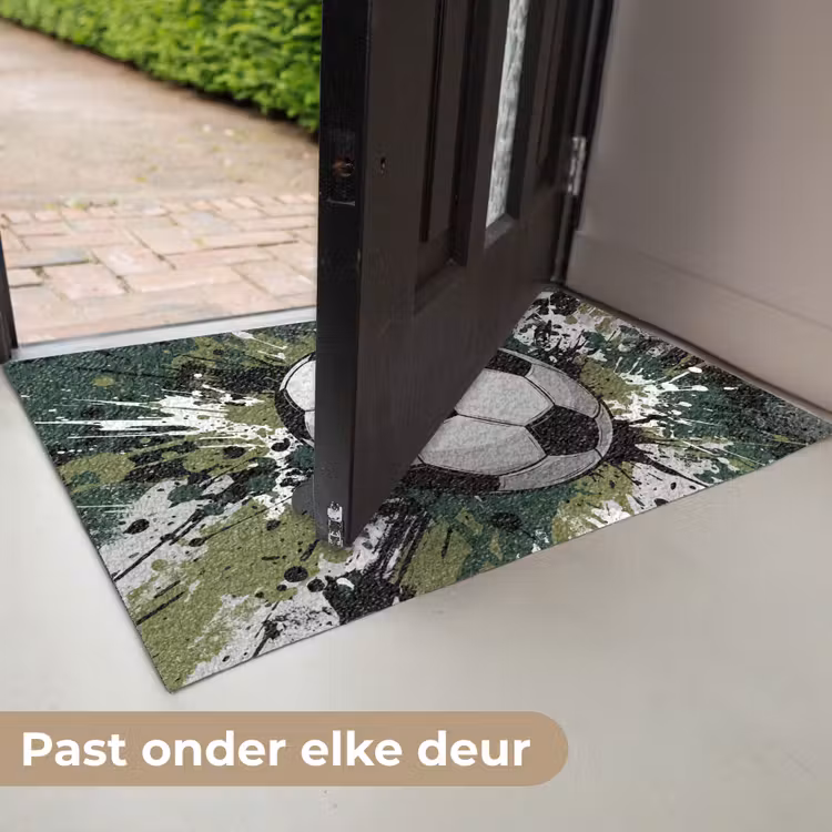 Deurmat - Voetbal - Verf - Spetters - Groen — 7