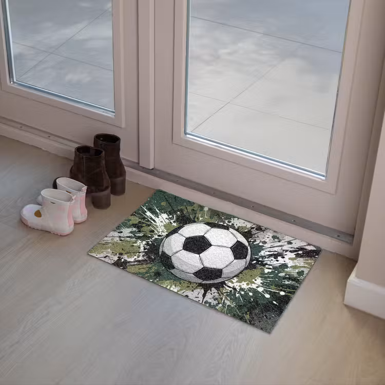 Deurmat - Voetbal - Verf - Spetters - Groen — 8