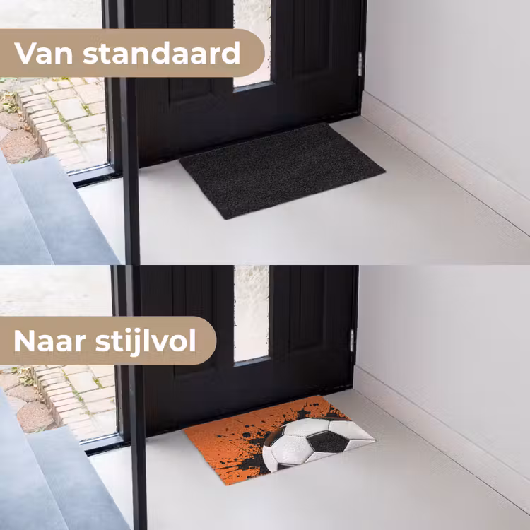 Deurmat - Voetbal - Verf - Sport - Oranje — 3