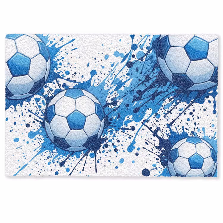 Deurmat - Voetballen - Verf - Sport - Blauw — 1
