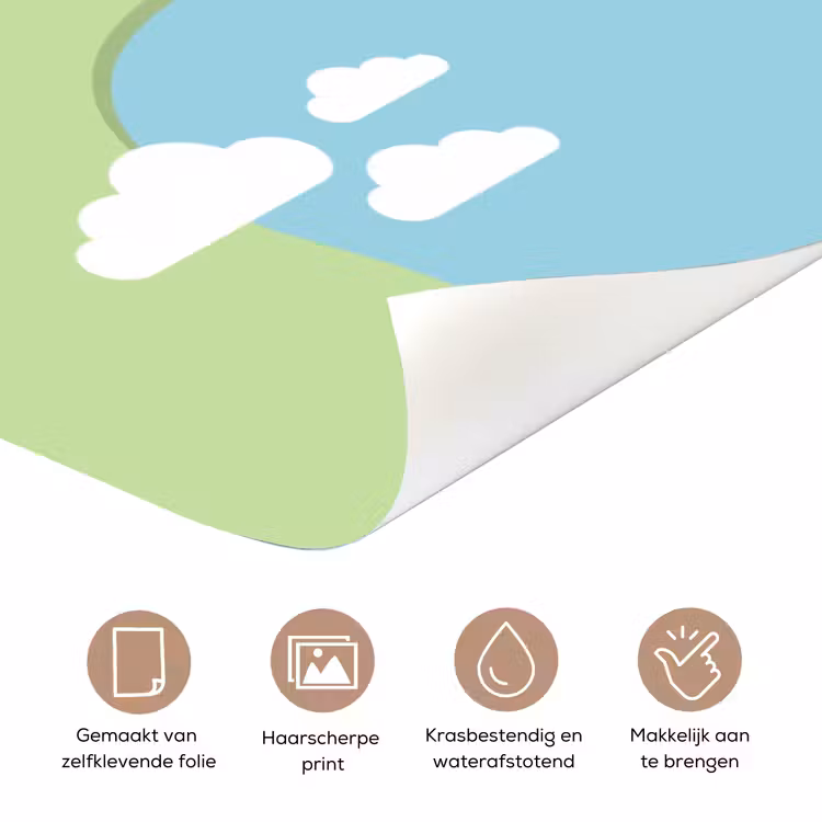 Deursticker - Auto - Bergweg - Natuur - Illustratie — 3