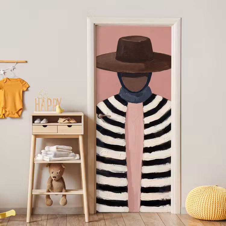 Deursticker - Grafisch - Vrouw - Roze — 6